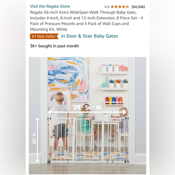 Extra wide baby gate - Picture 2 of 3